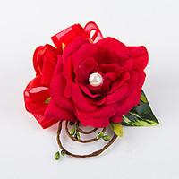 Wedding Flowers Free-form Roses Boutonnieres Wedding Party/ Evening Red / Champagne / Pink / Purple Satin