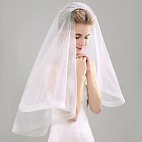 Wedding Veil Two-tier Fingertip Veils Pencil Edge Organza