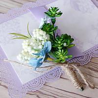 Wedding Flowers Free-form Peonies Boutonnieres Wedding Party/ Evening Pink / Blue / Purple / White Satin Foam