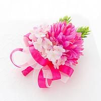 Wedding Flowers Free-form Peonies Boutonnieres Wedding Party/ Evening Pink / Sky Blue / Light Purple / Fuchsia Satin