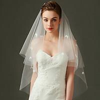 wedding veil one tier elbow veils cut edge