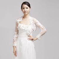 Wedding Wraps Shrugs Half-Sleeve Lace Ivory Wedding / Party/Evening Open Front