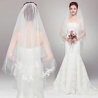 wedding veil one tier elbow veils cut edge 7087 in 180cm tulle