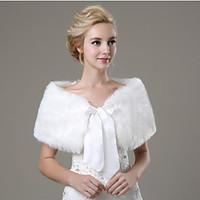 Wedding Wraps / Fur Wraps Shawls Sleeveless Faux Fur Ivory Wedding / Party/Evening / Casual Bow Lace-up