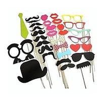 wedding dcor 32pcs diy photo booth props moustaches on a stick party f ...
