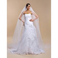 Wedding Veil One-tier Cathedral Veils 106.3 in (270cm) Tulle White Ivory