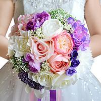 Wedding Flowers Free-form Roses Bouquets Wedding Silk Organza 9.84\