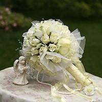 Wedding Flowers Round Roses Bouquets Wedding Party/ Evening Silk 7.87\