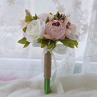 wedding flowers round roses peonies bouquets wedding party evening pol ...