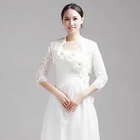 Wedding Wraps Coats/Jackets Half-Sleeve Lace As Picture Shown Wedding / Party/Evening Open Front