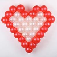 Wedding Décor 50 Pcs Solid Color Balloon With Love Type Shelf-(Each Color 25 Pcs)