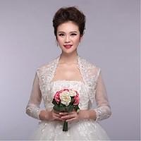 Wedding / Party/Evening Lace / Tulle Shrugs 3/4-Length Sleeve Wedding Wraps