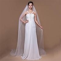 wedding veil one tier cathedral veils cut edge 11811 in 300cm tulle