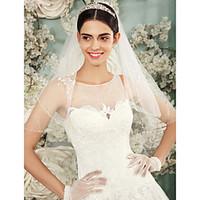 Wedding Veil One-tier Fingertip Veils Beaded Edge