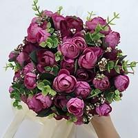 Wedding Flowers Round Roses Peonies Bouquets Wedding Party/ Evening Satin 9.06\