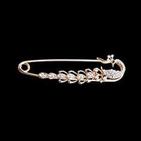 wedding style elegant silver plated rhinestone brooch