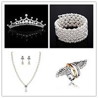 Wedding Suit(Headdress Necklace Earrings Bracelet Ring)