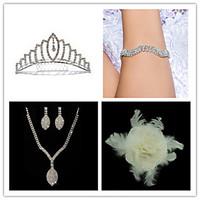 Wedding Suit(Headdress Necklace Earrings Bracelet Brooch)