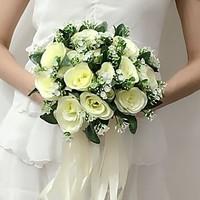 Wedding Flowers Round Roses Bouquets Wedding Party/ Evening Satin 9.84\