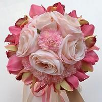 Wedding Flowers Round Roses Lilies Peonies Bouquets Wedding Party/ Evening Satin 9.84\