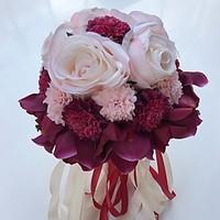 Wedding Flowers Round Roses Lilies Peonies Bouquets Wedding Party/ Evening Satin 9.84\