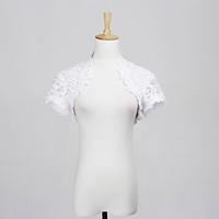 Wedding Wraps Shrugs Short Sleeve Lace White Wedding / Party/Evening / Casual Capped Open Front