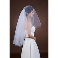 Wedding Veil Two-tier Elbow Veils Cut Edge