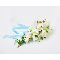 wedding flowers cascade roses lilies bouquets wedding party evening sa ...