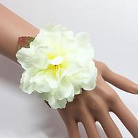 Wedding Flowers Hand-tied Roses Wrist Corsages Bracelet Elastic Satin 0.98(Approx.2.5cm)