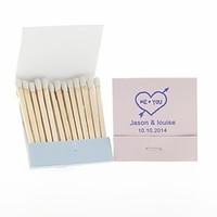 Wedding Décor Personalized Matchbooks Heart and Arrow-Set of 12 (More Colors)