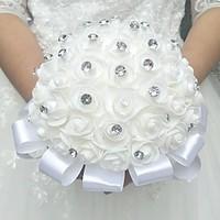 Wedding Flowers Round Roses Bouquets Wedding Party/ Evening Satin 9.84\