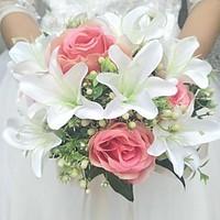 Wedding Flowers Round Roses Bouquets Wedding Party/ Evening Satin 9.84\