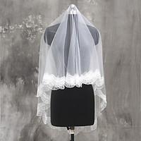 Wedding Veil One-tier Fingertip Veils Tulle Netting