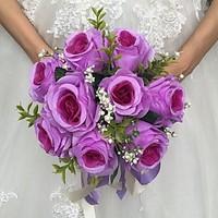 Wedding Flowers Round Roses Bouquets Wedding Party/ Evening Satin 9.84\