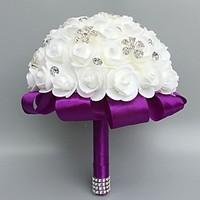 Wedding Flowers Round Roses Bouquets Wedding Party/ Evening Satin 9.84\