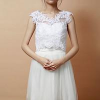 wedding wraps vests sleeveless lace white partyevening open front