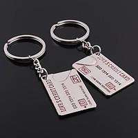 Wedding Keychain Favor [ Pack of 2Piece ] Non-personalised with Creative Couples Card