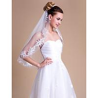 Wedding Veil One-tier Elbow Veils Lace Applique Edge