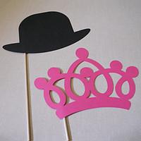 Wedding Décor CrownHat Photo Booth Props for (2 Pieces)