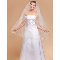 wedding veil one tier fingertip veils 9843 in 250cm tulle ivory a line ...