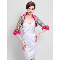 Wedding Wraps Shrugs 3/4-Length Sleeve Taffeta Clover Wedding Party/Evening