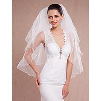 Wedding Veil Three-tier Fingertip Veils Pencil Edge