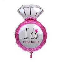 Wedding Décor Diamond Ring Metallic Balloon - I Do