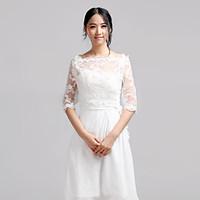 Wedding Wraps Coats/Jackets Half-Sleeve Lace Ivory Wedding / Party/Evening / Casual T-shirt Pullover