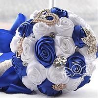 Wedding Flowers Round Roses Bouquets Wedding Satin 8.27\