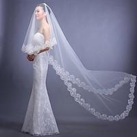 wedding veil one tier veils for short hair lace applique edge 1122 in  ...