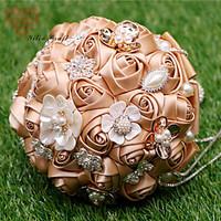 Wedding Flowers Round Roses Bouquets Party/ Evening Satin 7.48\