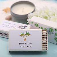 wedding dcor personalized matchboxes coconot tree set of 12