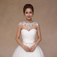 Wedding Wraps Collars Sleeveless Lace Ivory Wedding