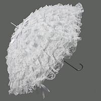 wedding lace umbrella hook handle 327approx83cm plastic 394approx100cm